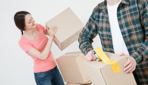 Careful furniture loading for a flat move in West London