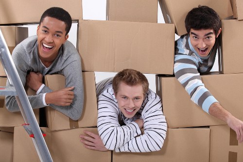 Office furniture relocation service in Ealing with desks and chairs