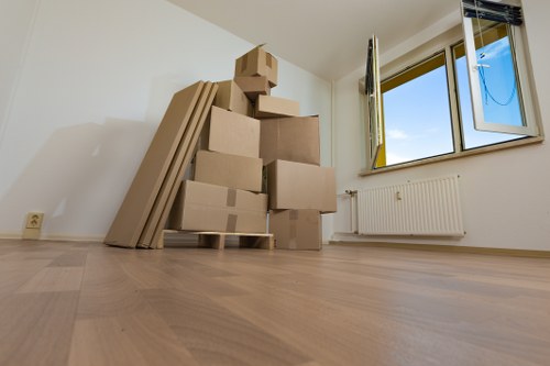 Careful loading of furniture for a flat move in West London