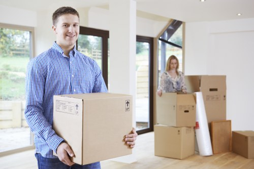 A selection of moving cartons and protective packing materials