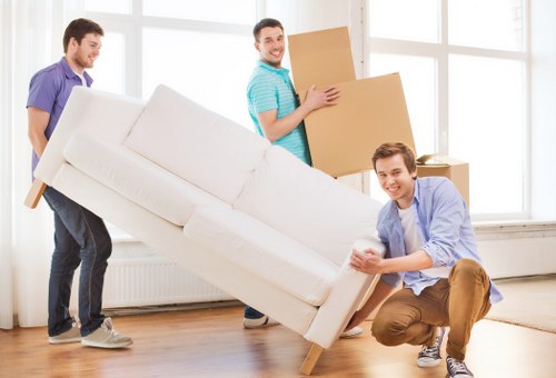 Protective handling of an upright piano during a local move