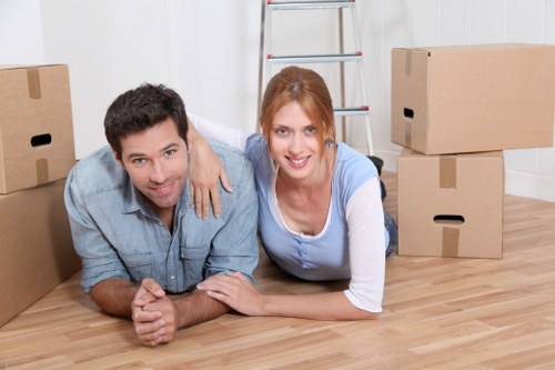 Careful loading of household items for a local move in Ealing