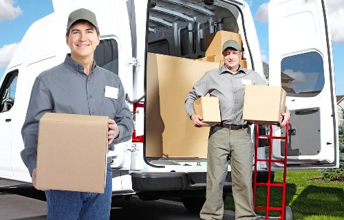 Removal van loaded with wrapped furniture for an Ealing property move
