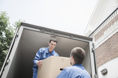 Business furniture and equipment prepared for a local office move