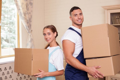 Office furniture and equipment being moved the same day in Ealing